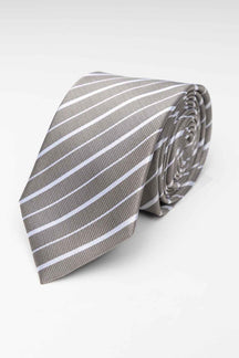 Tie - Beige Striped