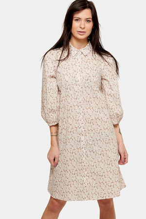 Sofie -shirtjurk - Beige Floral