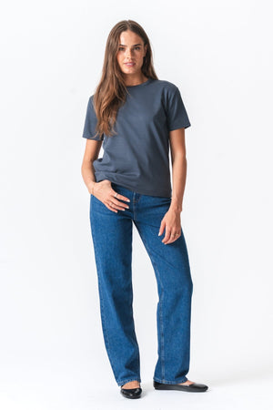 Leah los T -shirt - grijs