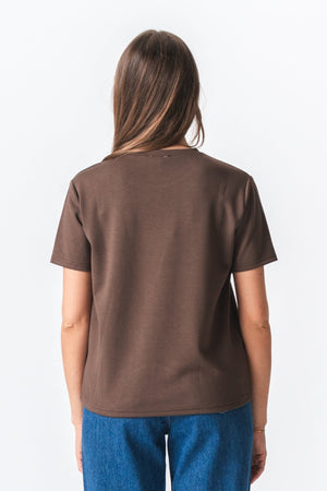 Leah Loose T -shirt - Brown