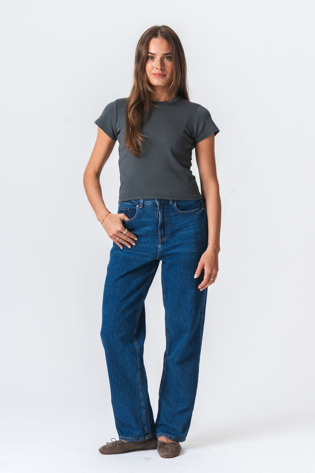 Emily Short T-Shirt - Dark Grey