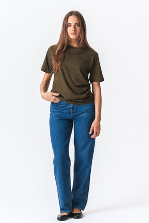 Oversized t-shirt - Olive (lady)