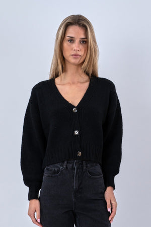 Vest met V-hals - Zwart