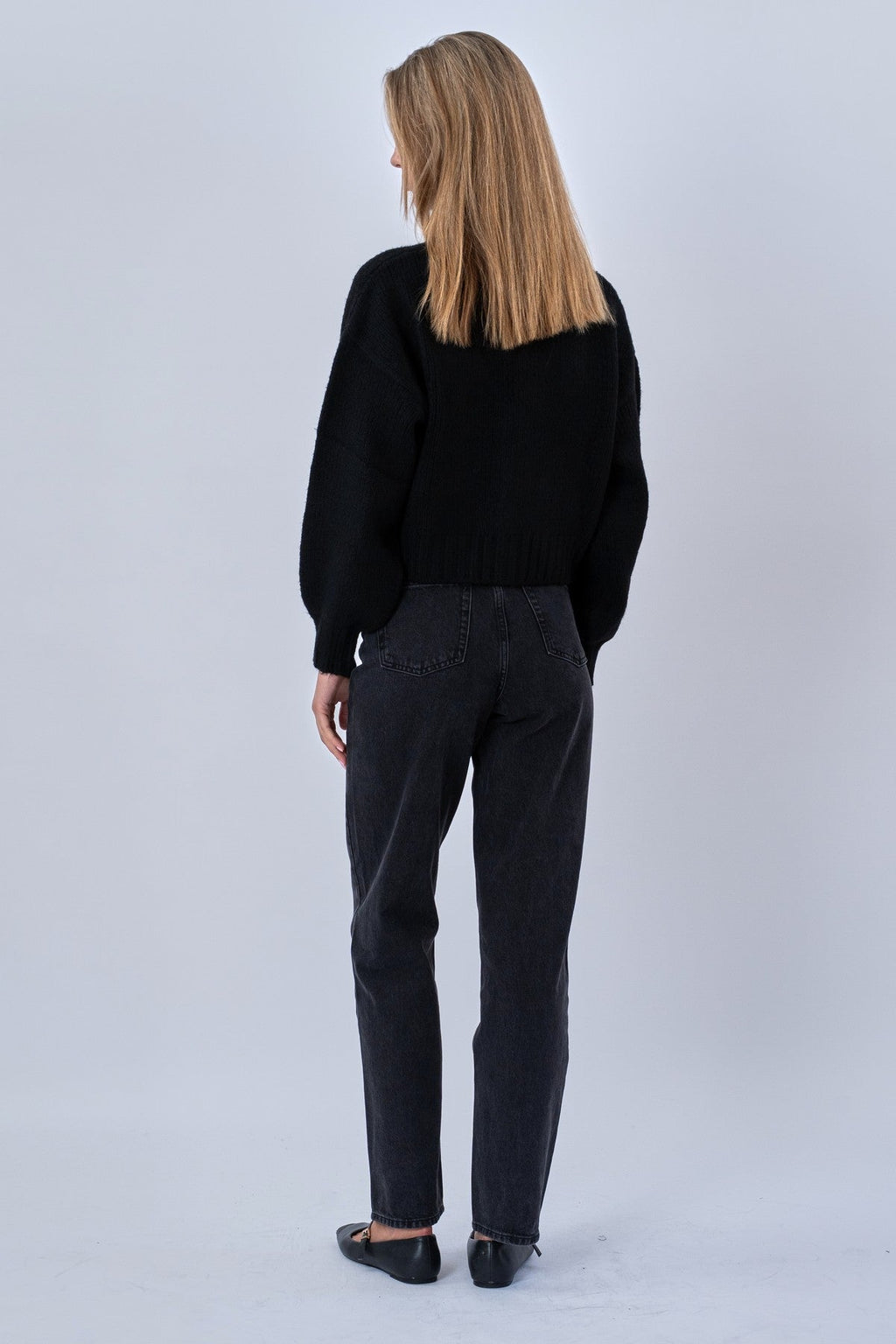 Vest met V-hals - Zwart