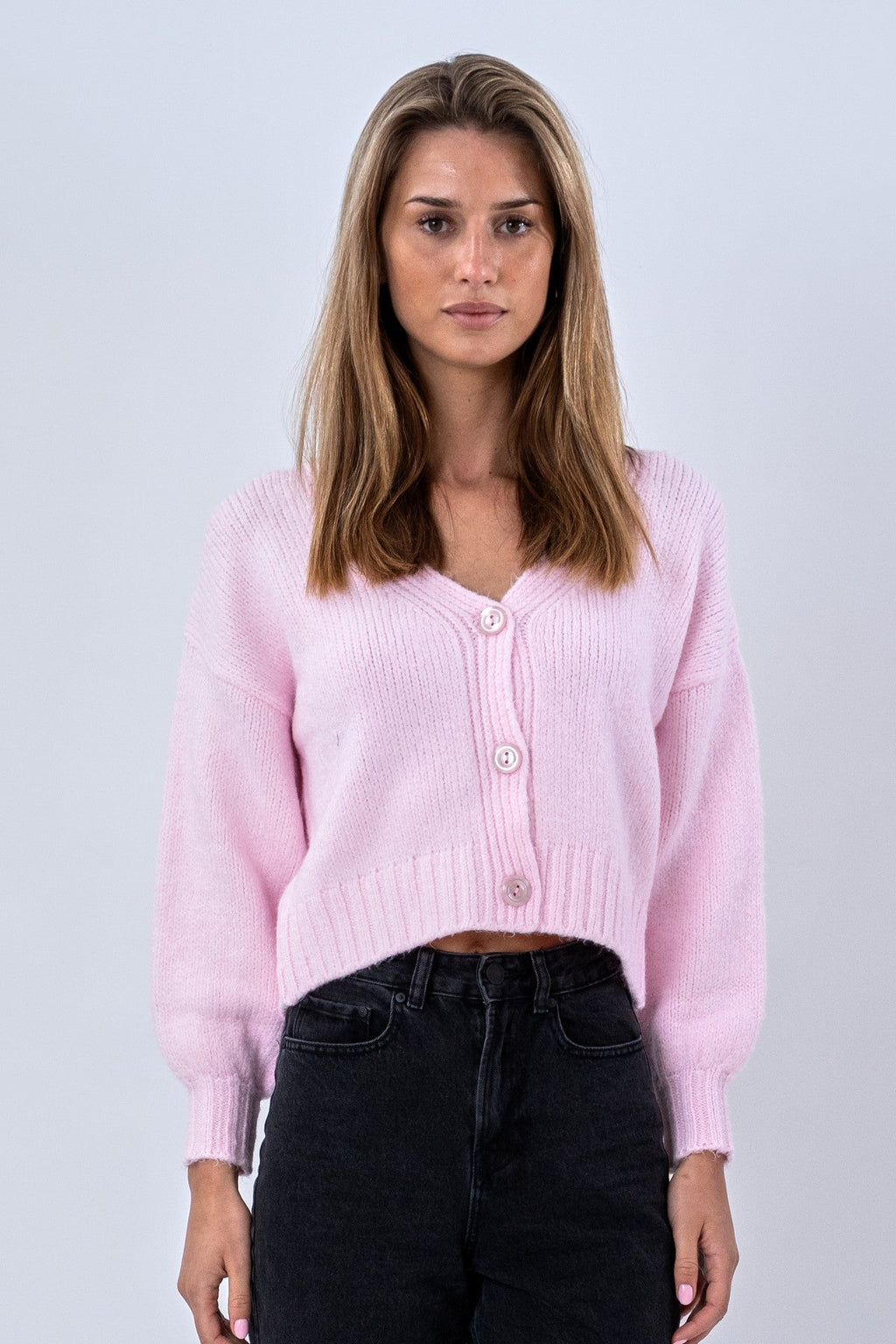 Vest met V-hals - Roze
