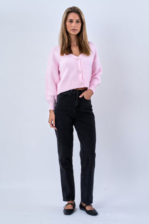 Vest met V-hals - Roze