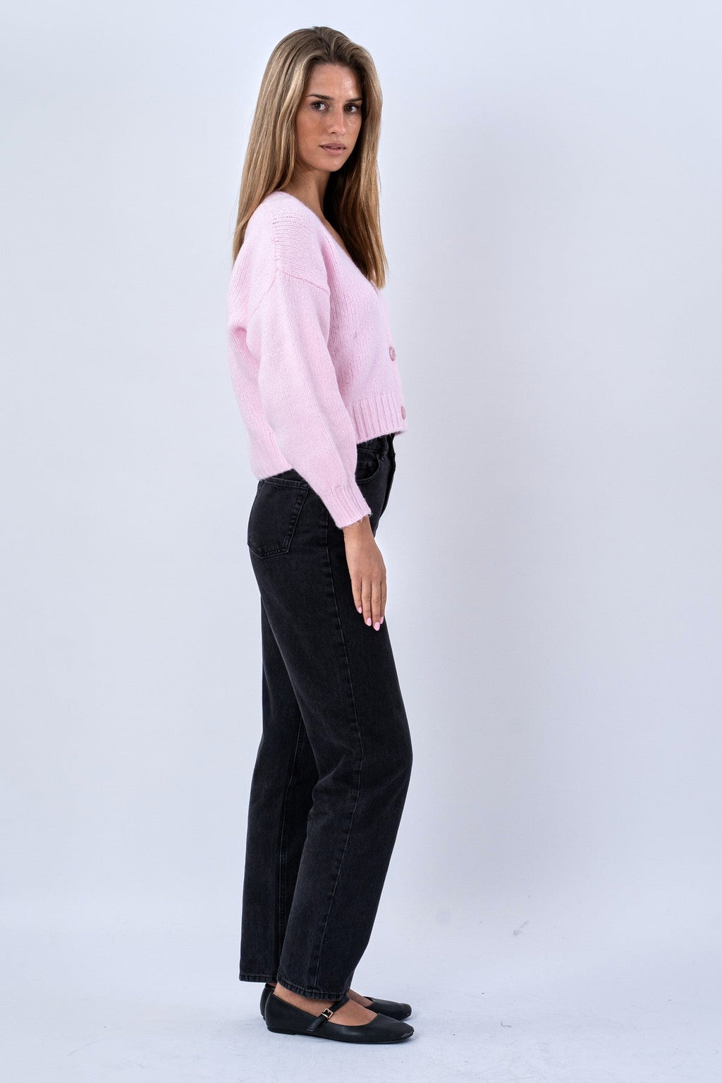 Vest met V-hals - Roze