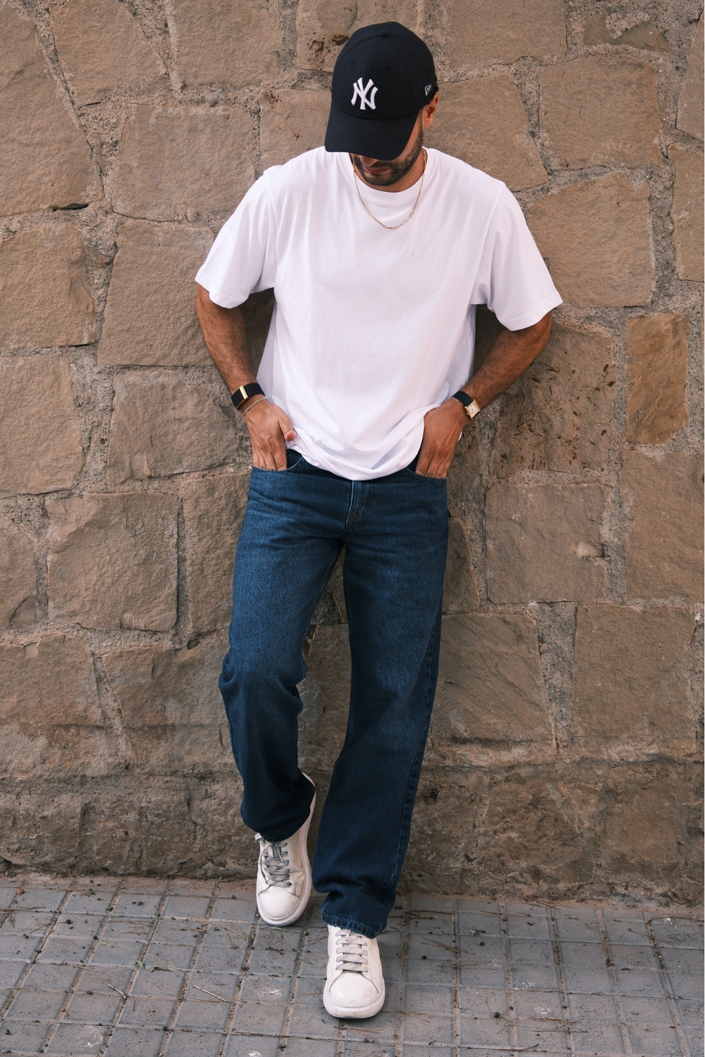 Relaxed Fit Jeans - Dark Blue Denim