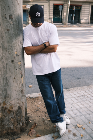 Relaxed Fit Jeans - Dark Blue Denim