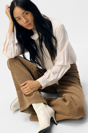 Moji Alima brede jeans - tannin zwart