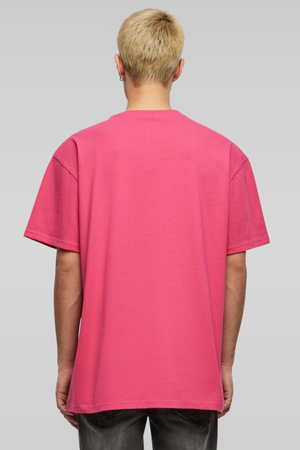 Zwaar Oversized T -shirt - Hibiskus roze