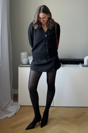 Gebreide vest - zwart