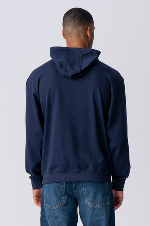 Hoodie Without Drawstring - Navy