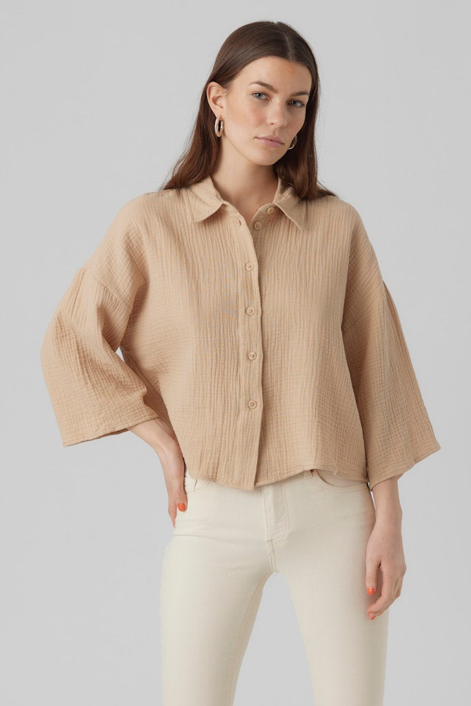 Natali Crop Shirt - Ierse crème