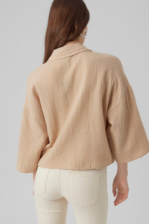 Natali Crop Shirt - Ierse crème