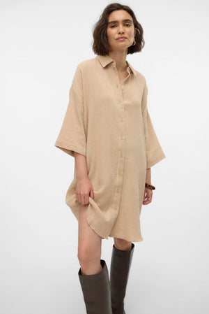 Natali Oversized Shirt - Irish Cream