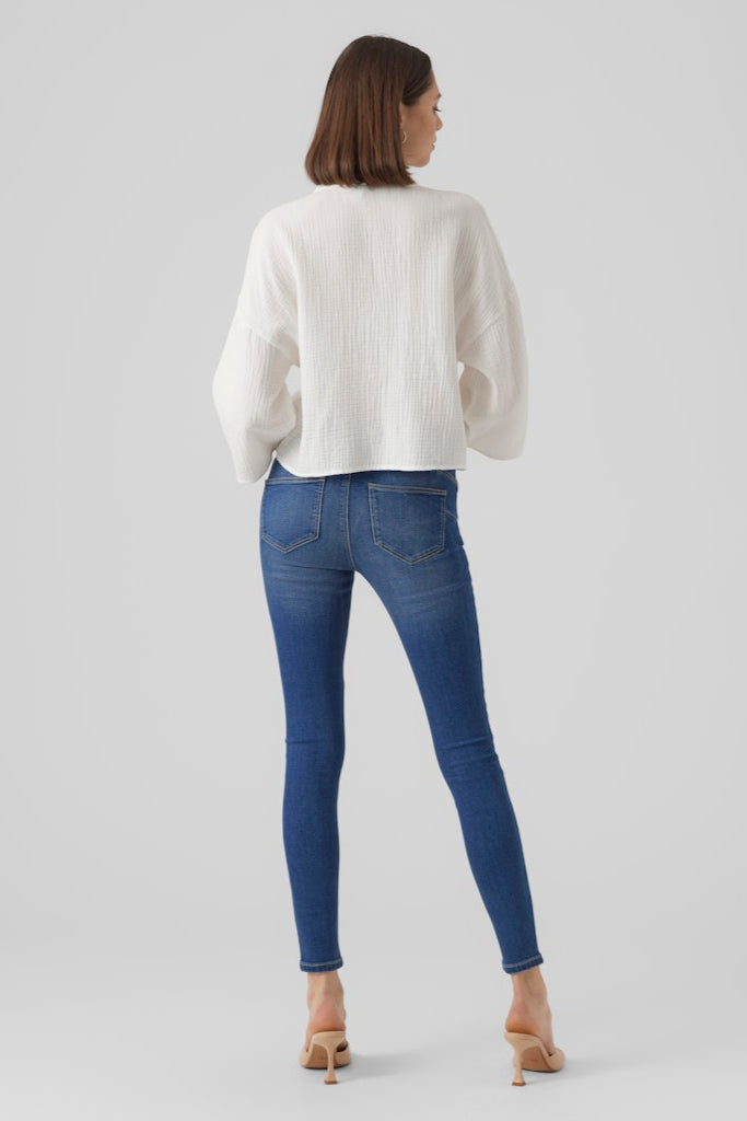 Natali Crop Shirt - Sneeuwwit