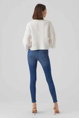 Natali Crop Shirt - Sneeuwwit