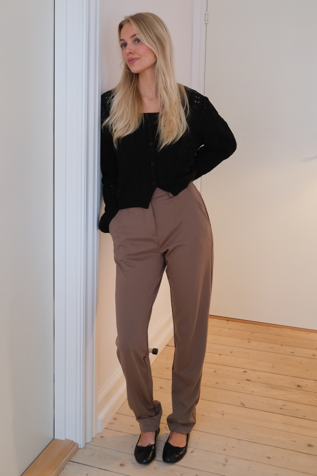 Virginia Knit Cardigan - zwart