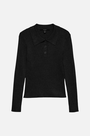 Silje Poloneck -pullover - zwart