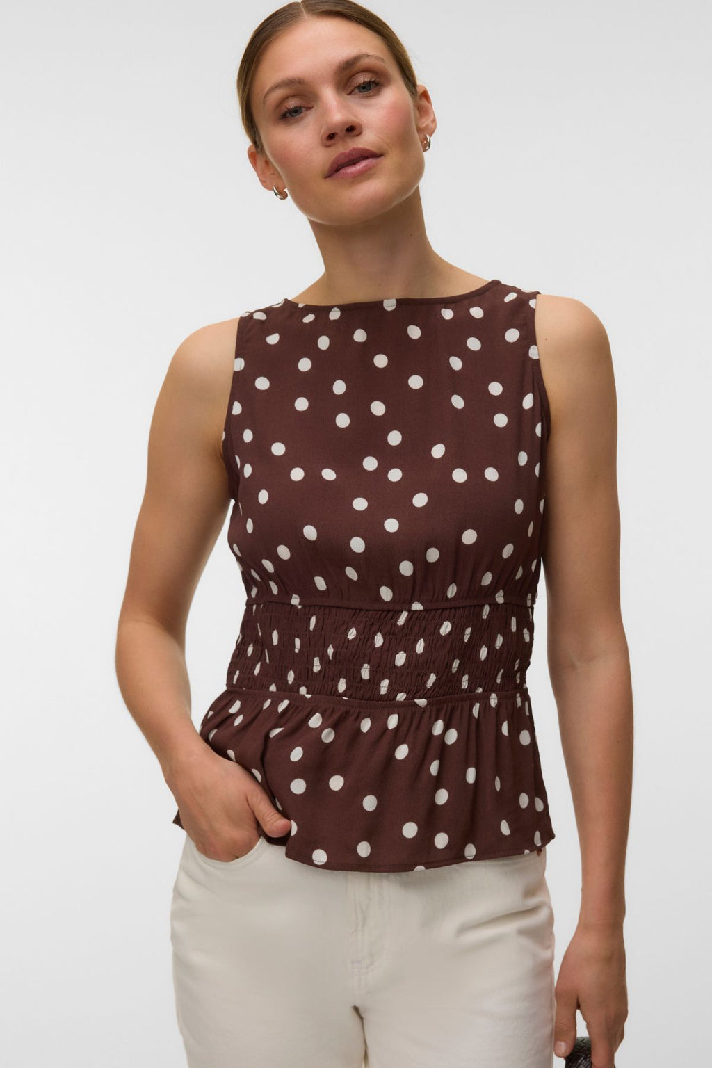 Elisa Smock Top - Chocolade Martini - Sneeuwwitje Stip