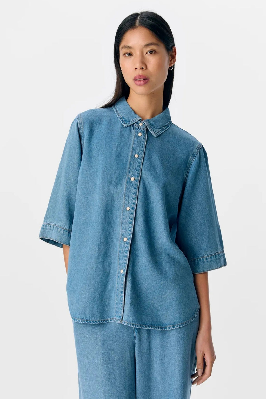Frame Denim Top - Light Blue Denim