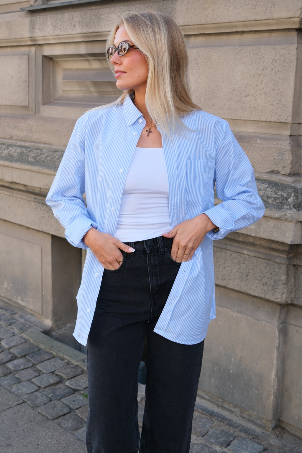Vriendje Oxford Shirt - lichtblauw/wit