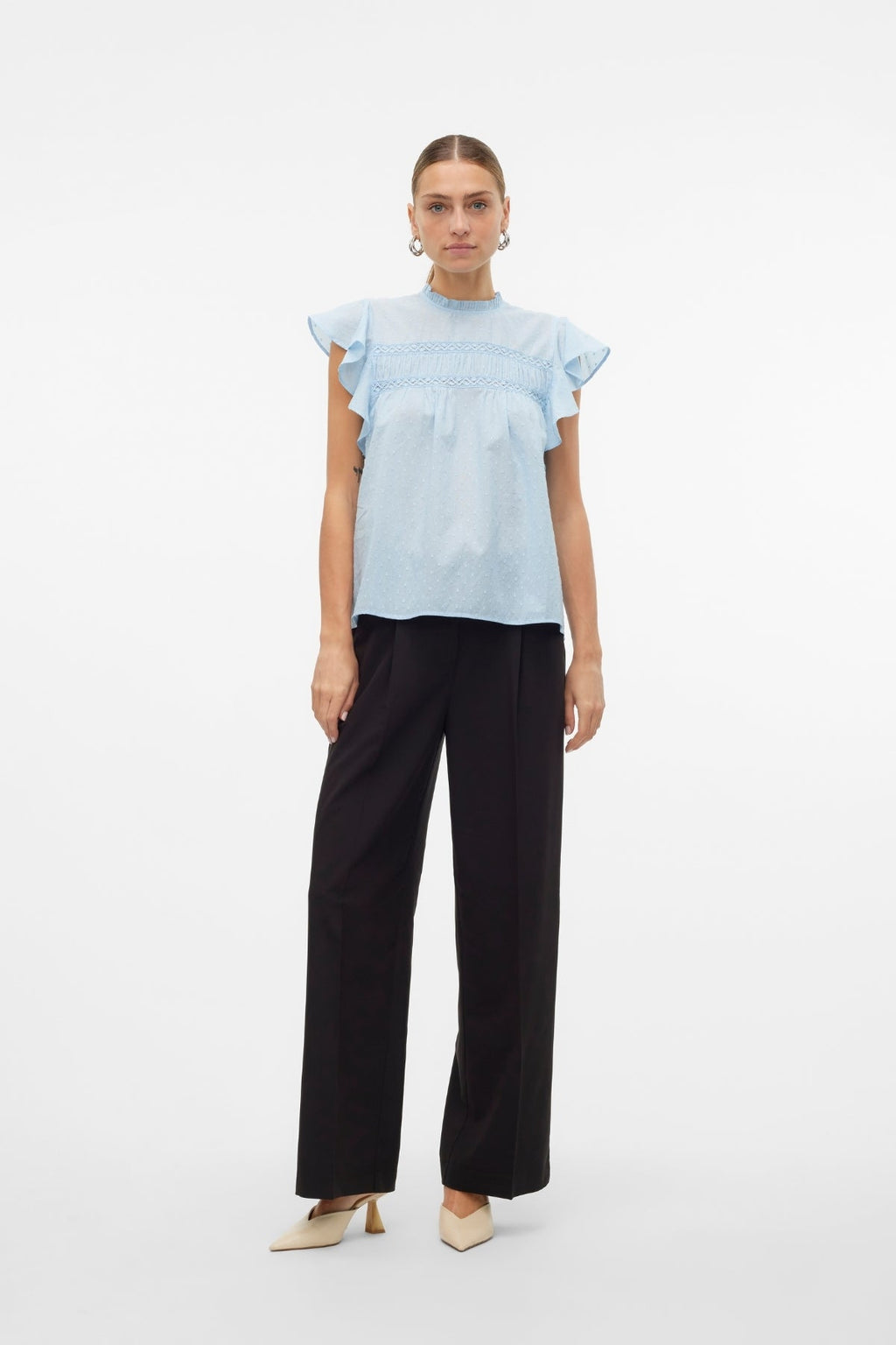 Trine Kanten Top - Kasjmier Blauw