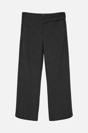 Bestie Wide Strap Pant - Dark Gray Melange
