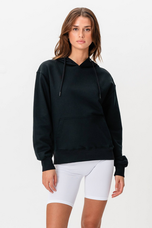 Zware hoodie - zwart