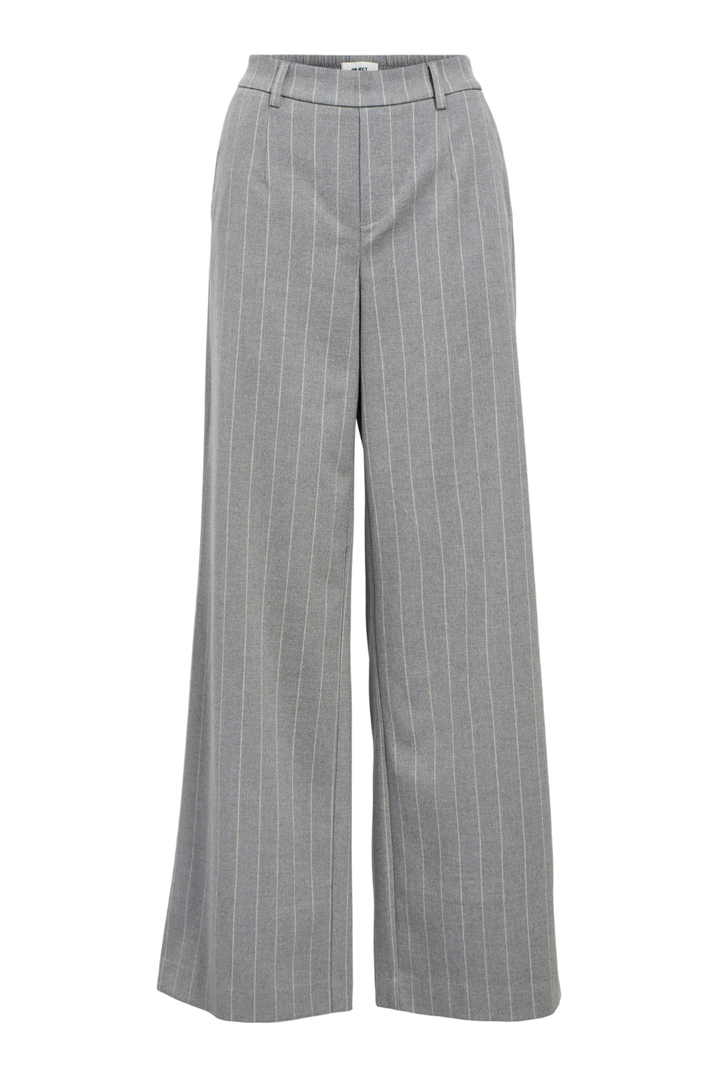 Lisa Wide Pant AOP - Medium Gray Melange