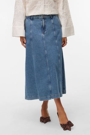 Alaina spijkerrok - medium blauw denim