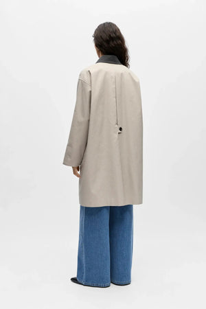 Alora  Long Trenchcoat - Birch Magnet