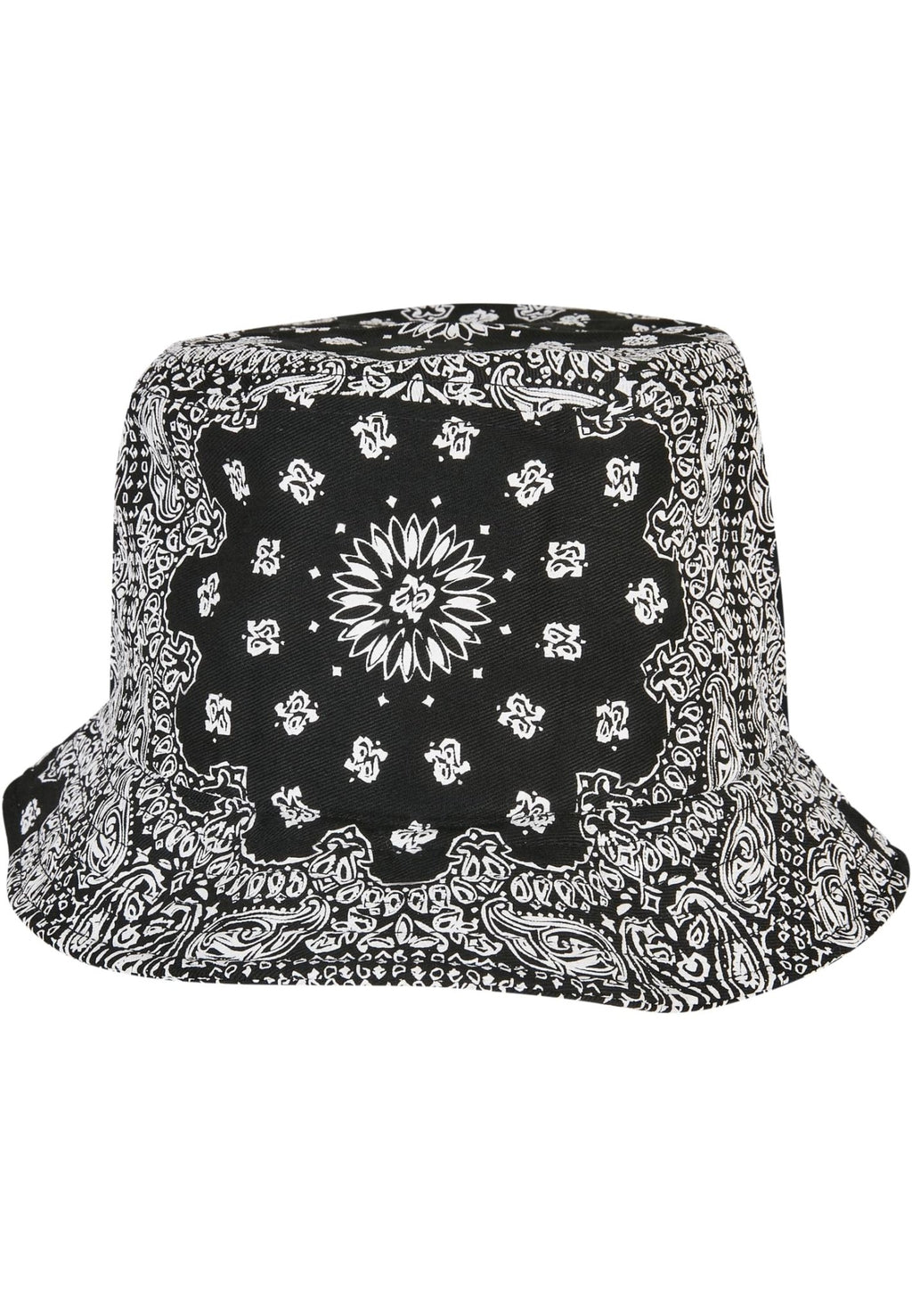 Bandana Print Bucket Hat - Black