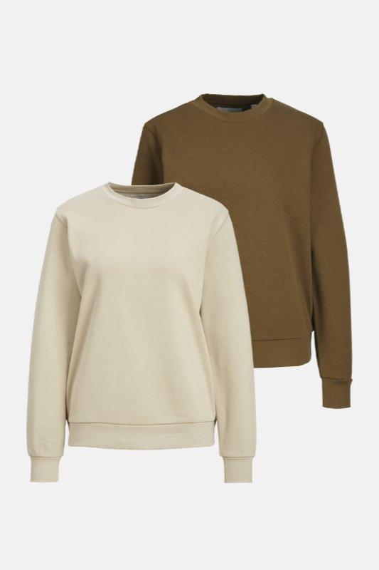 Basic Crewneck Sweat (Women) - Pakketdeal (2 pcs.)