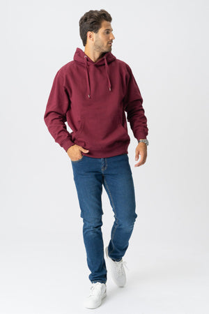 Basic Hoodie - Burgundy red