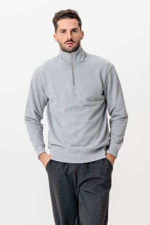 Sweatshirt half zip - grijs
