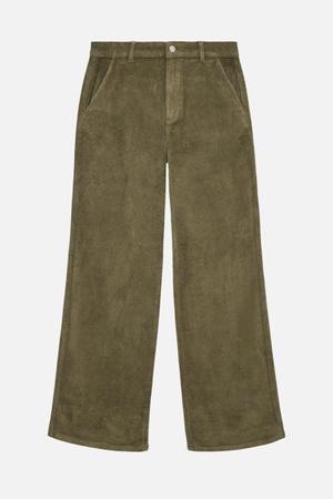 Margot brede corduroy Pants - druivenblad