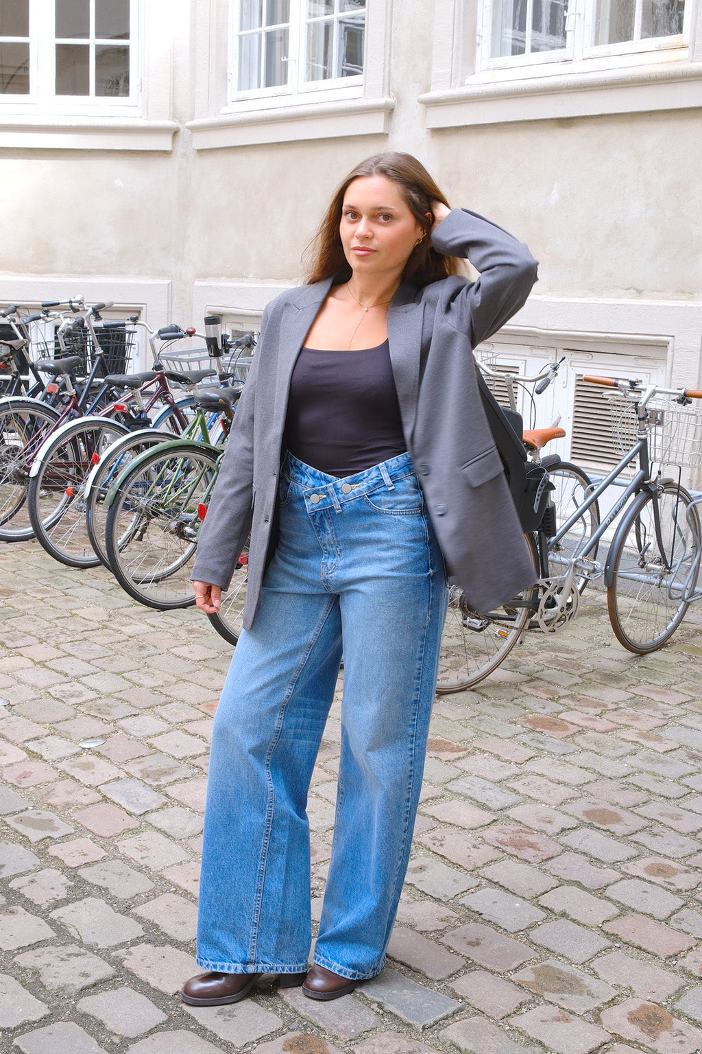 Blazer met klassieke pasvorm - Donkergrijs