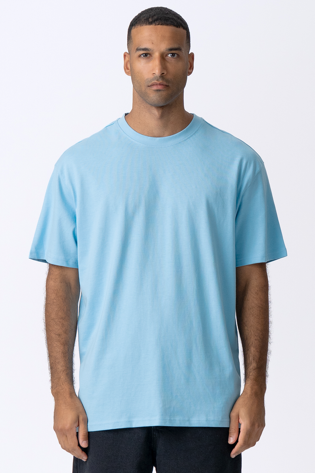 Zwaar Oversized T -shirt - Baltisch blauw