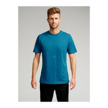 Biologisch Basic T -shirt - benzine blauw