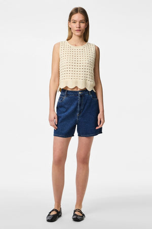 Abbi Shorts - Medium Blue Denim