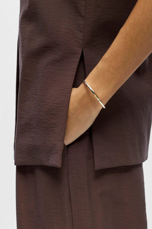 Isla Yui gilet - Seal Brown