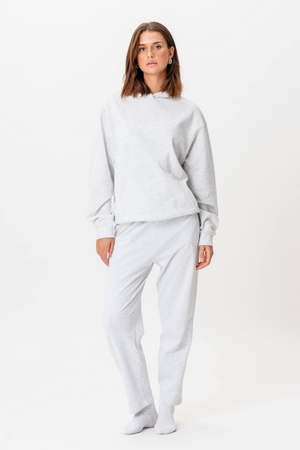 Hoodie zonder trekkoord - grijs