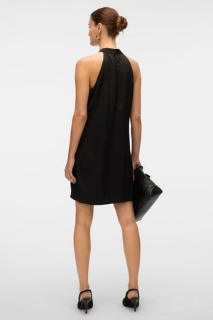 Elena Halter Neck korte jurk - zwart