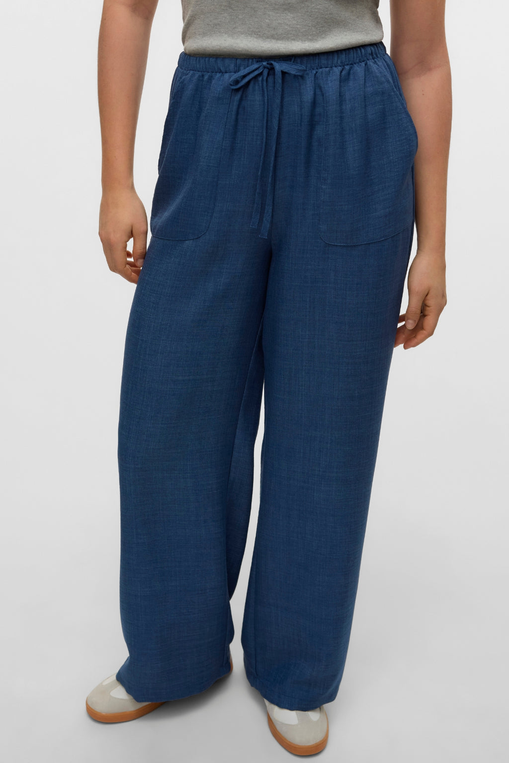 Melaney losse broek - Dark Denim Melange