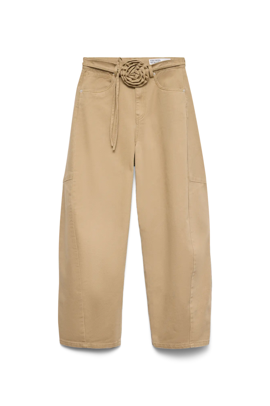 Kaitlin brede gekleurde tonjeans - Kelp