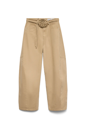 Kaitlin brede gekleurde tonjeans - Kelp