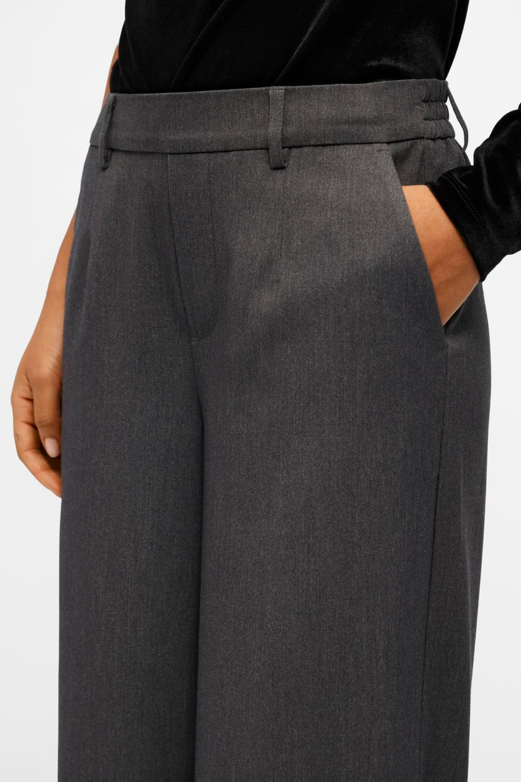 Lisa Wide Pant - Medium Gray Melange