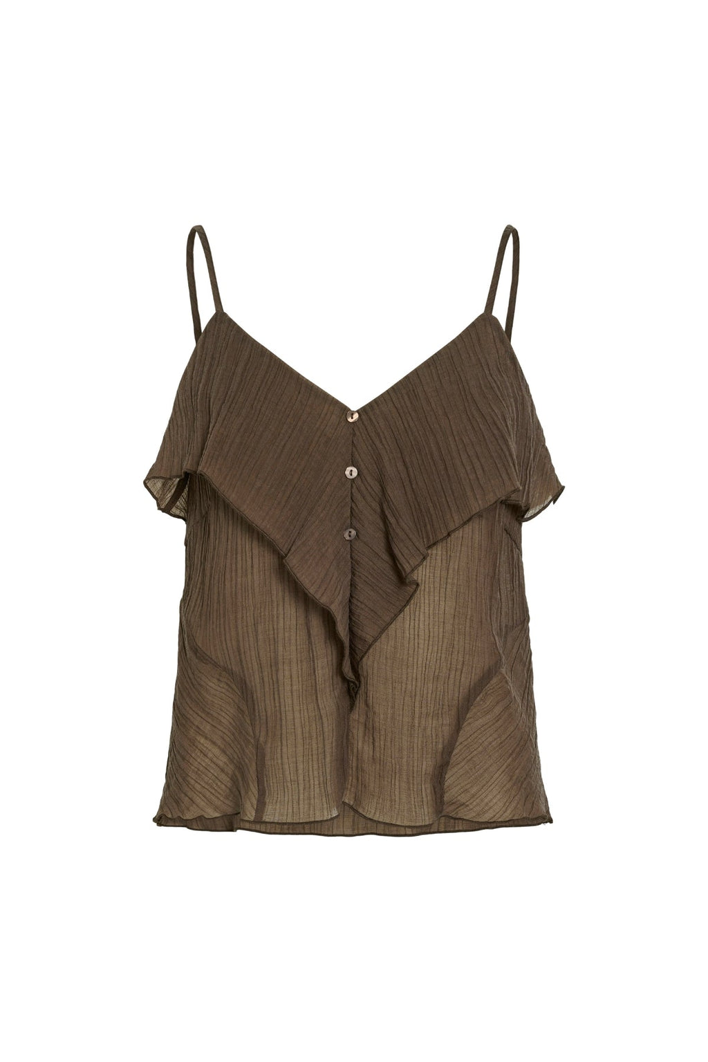 Danira singlettop met V-hals - leisteenzwart